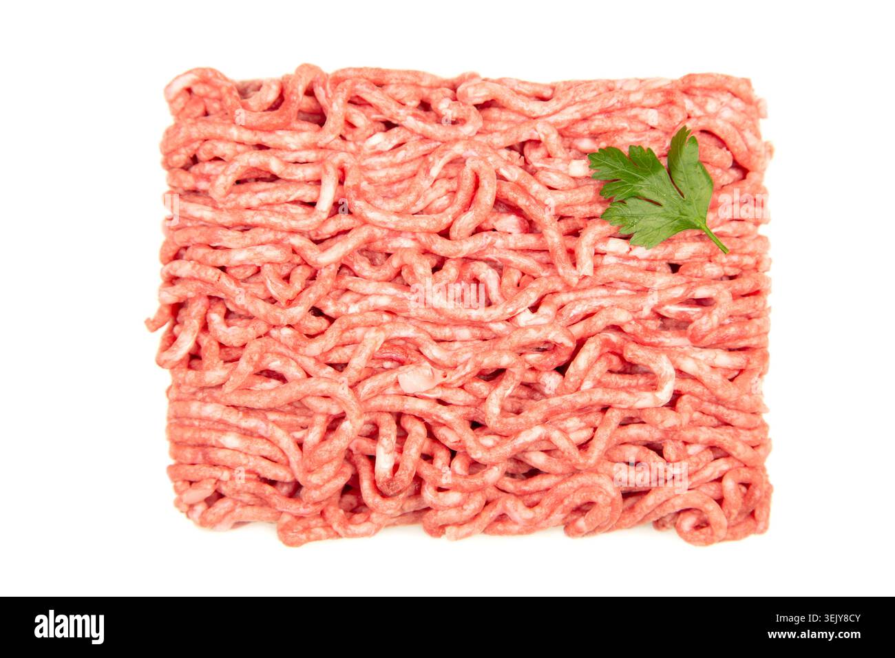 Minced meat on white background Stock Photo
