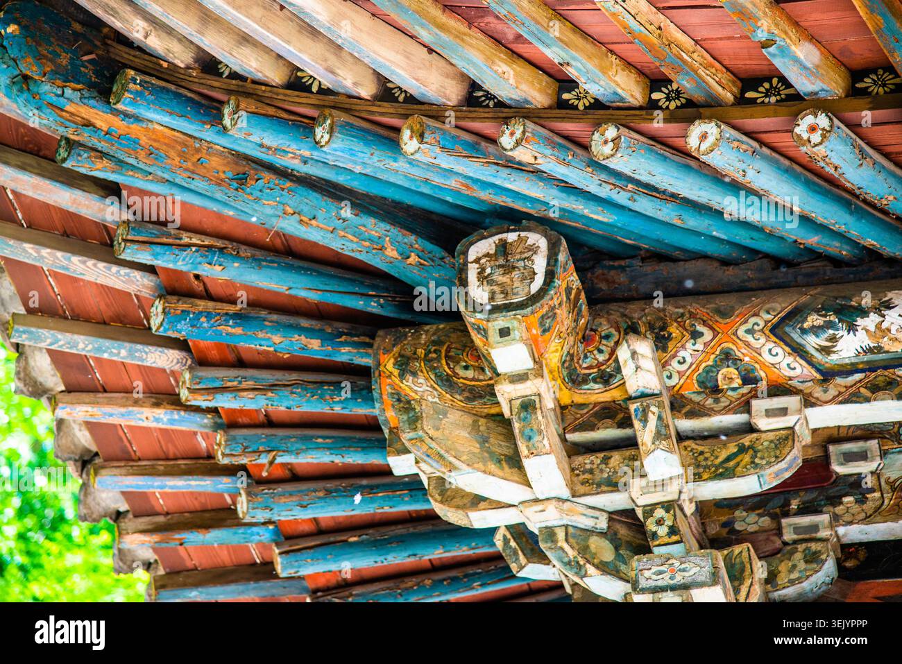 Dougong Rafter Taiyuan, China - May 7 2026: Ancient wooden Dougong bracket system of ...