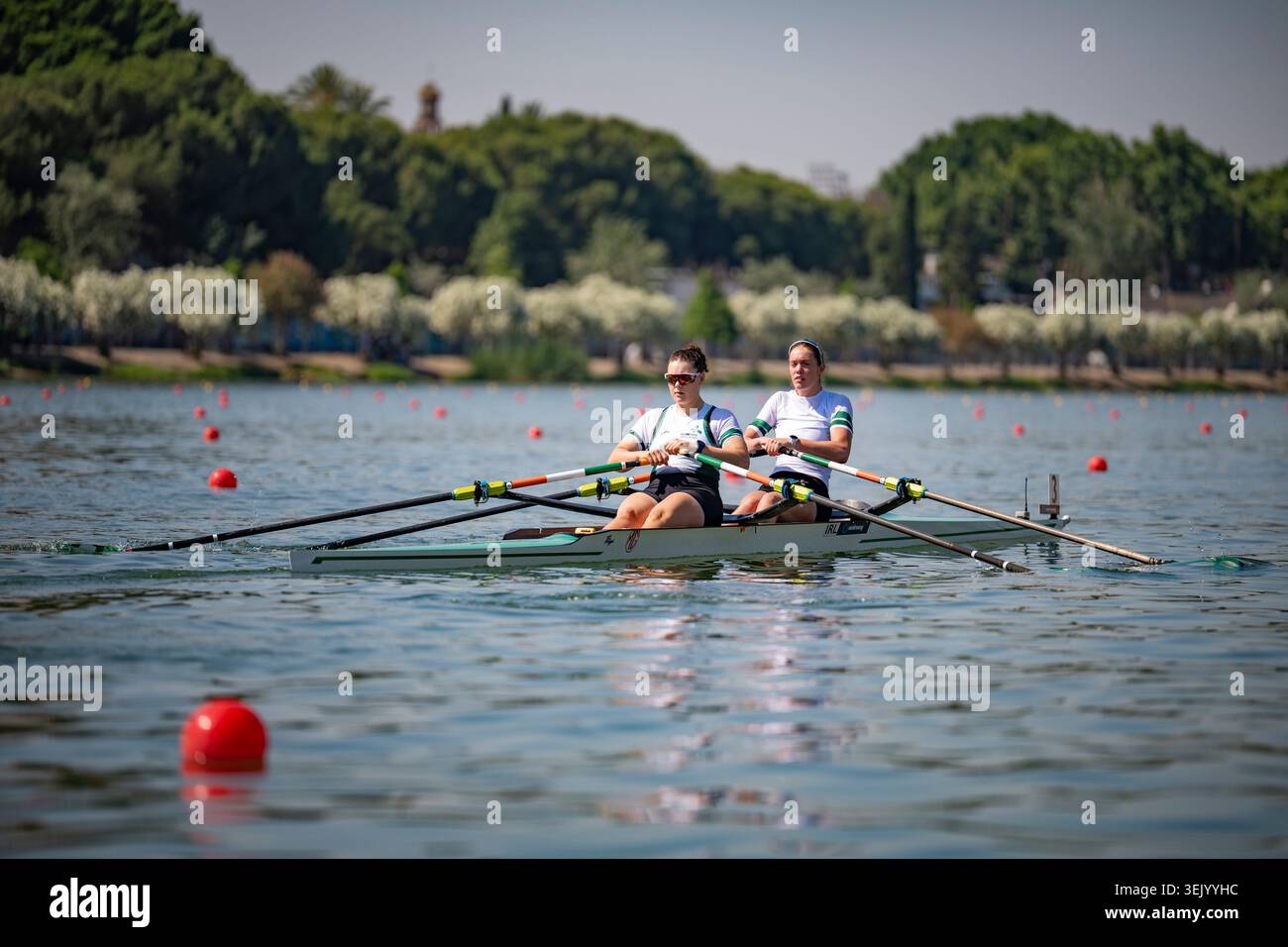 Seville, Spain. 30 May 2026. Rowers Sophia Young and Alison Bergin ...
