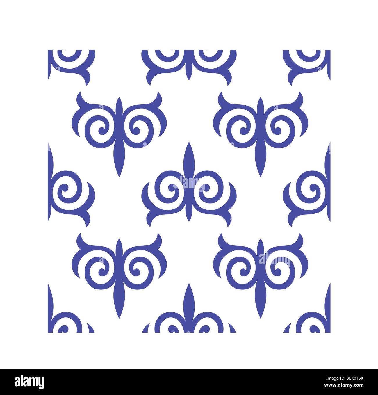 Kyrgyz ethnic vector pattern on white backdrop Stock Vector