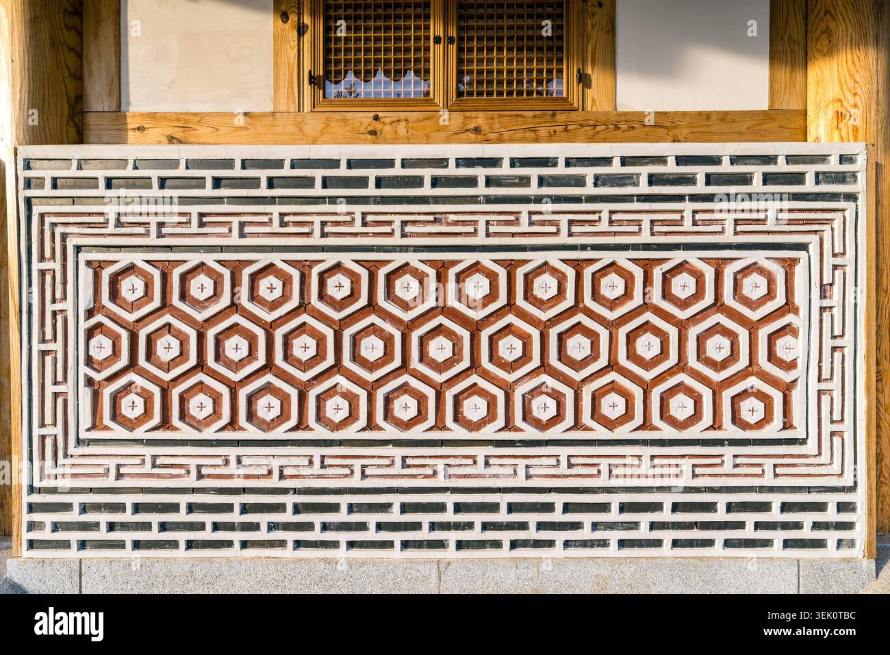 Hanok Window Wall and Window Details of a Traditional Hanok, Located in Choryeo ...