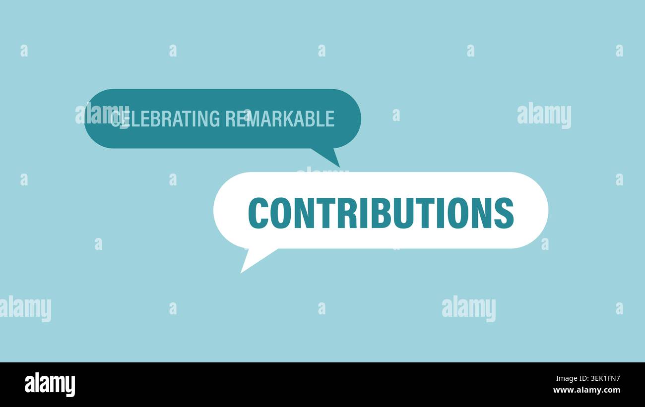 Celebrating remarkable contributions appreciation message with speech bubbles and recognition concept Stock Vector