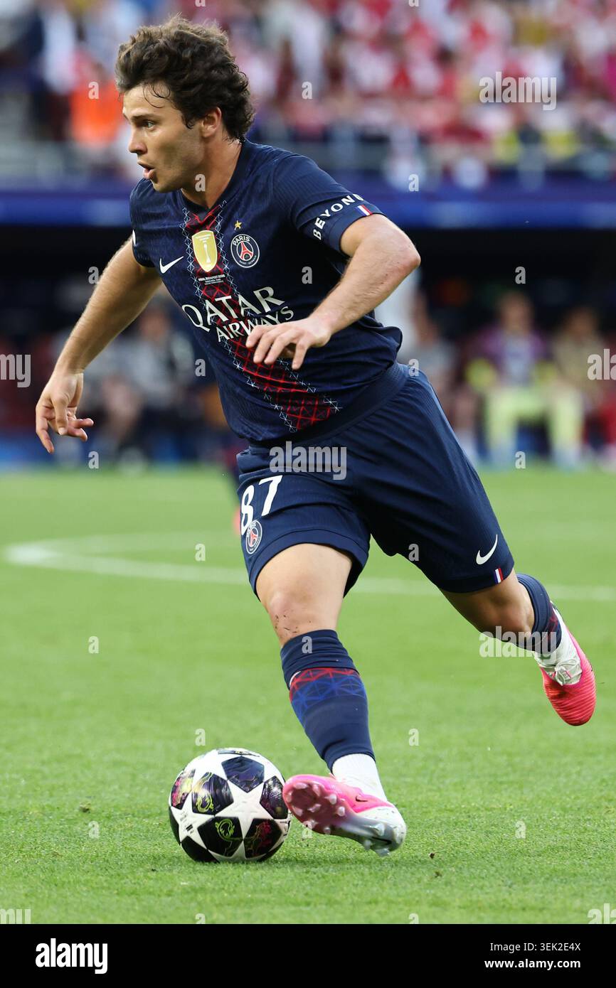 Joao Pedro Goncalves Neves of PSG during the 2025/2026 Champions League Final football match between Paris Saint Germain and Arsenal FC at Puskas Arena stadium in Budapest (Hungary), May 30th, 2026. Stock Photo