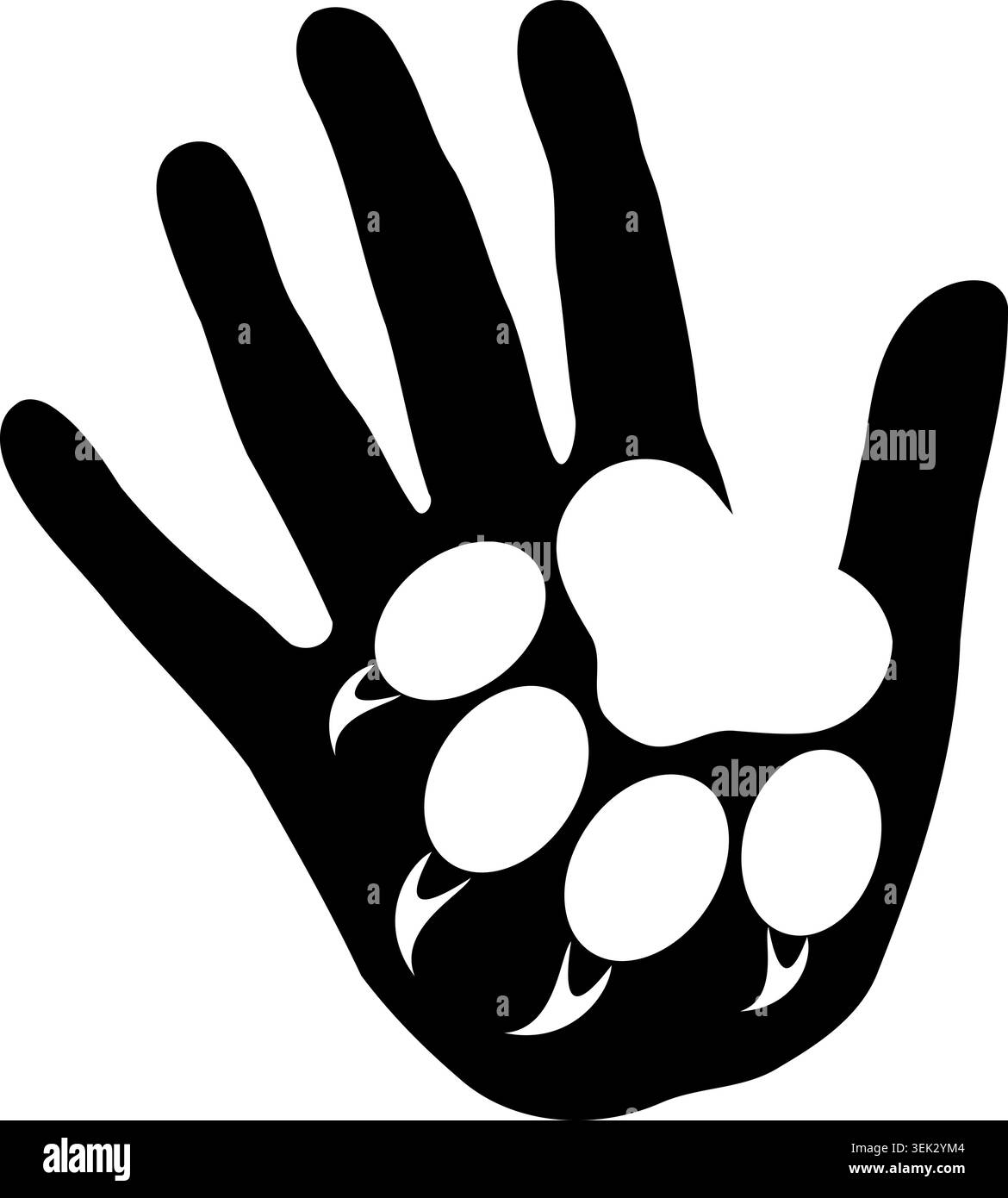 Hand, paw, cat's paw, paw, logo, icon Stock Vector Image & Art - Alamy