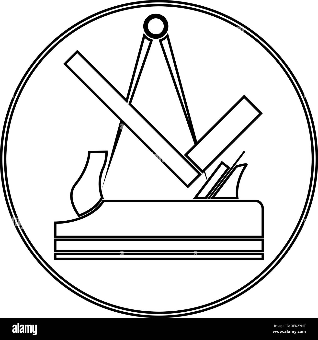 Tools, carpenter, joiner, cabinetmaker, logo, icon Stock Vector
