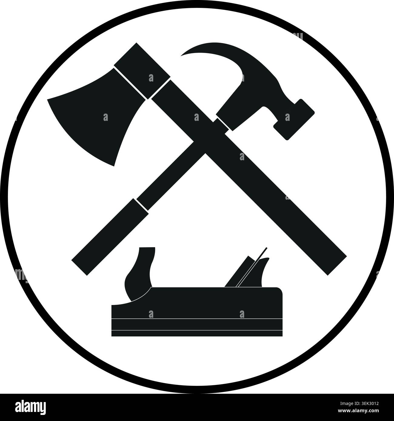 Tools, carpenter, joiner, cabinetmaker, logo, icon Stock Vector
