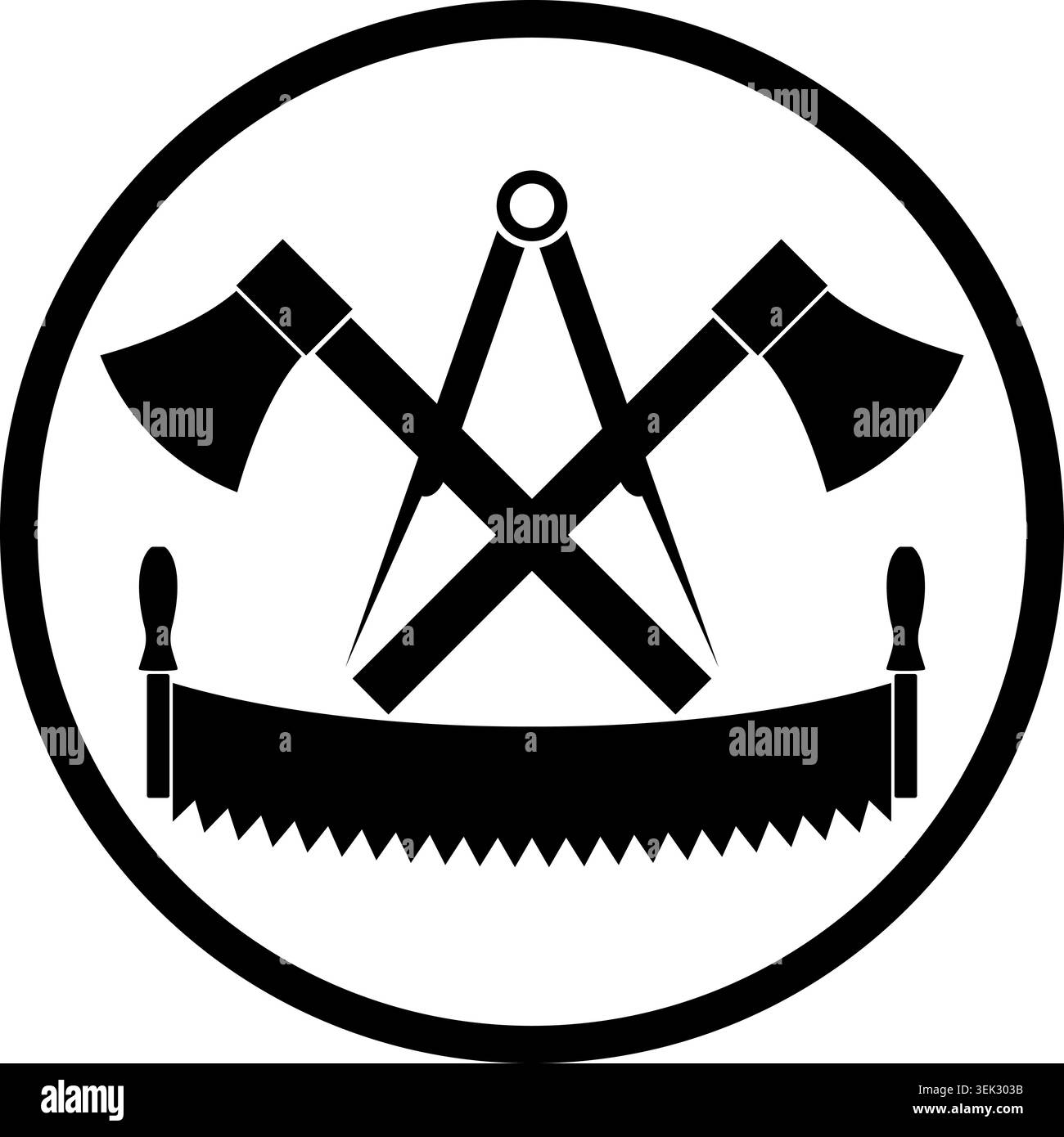 Tools, carpenter, joiner, cabinetmaker, logo, icon Stock Vector