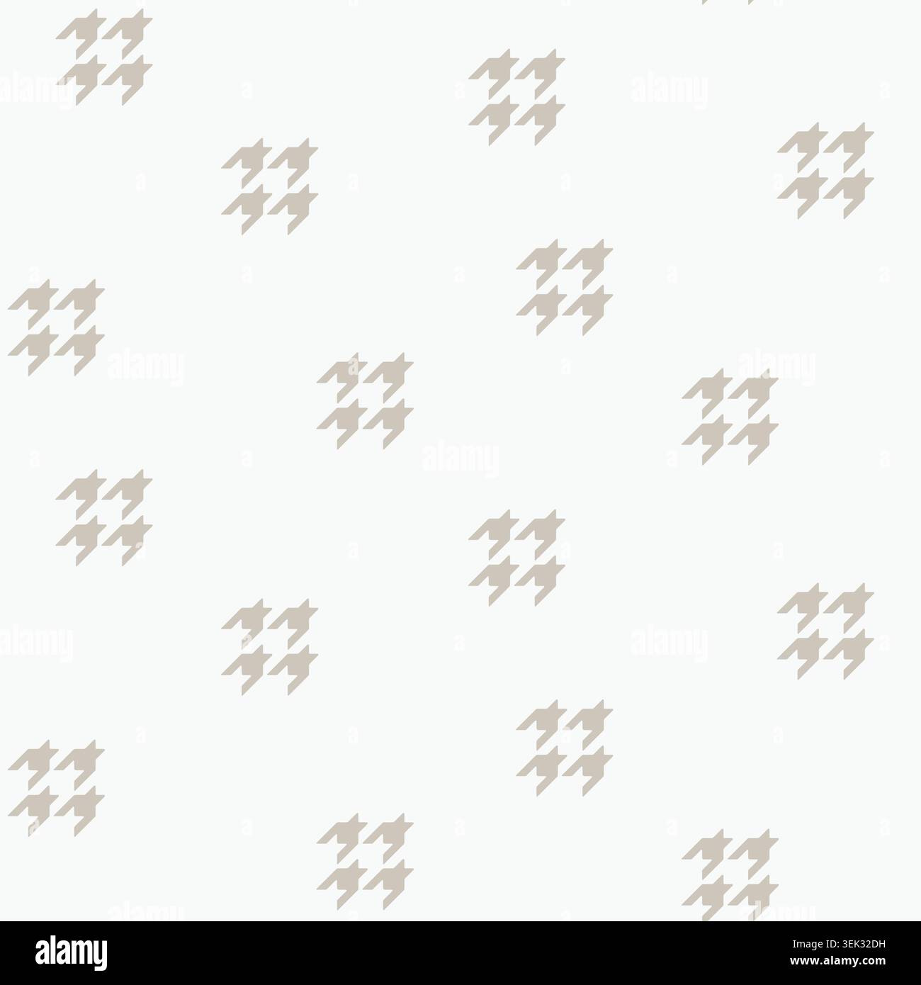 Soft Houndstooth Sprigs seamless pattern background. Stock Vector