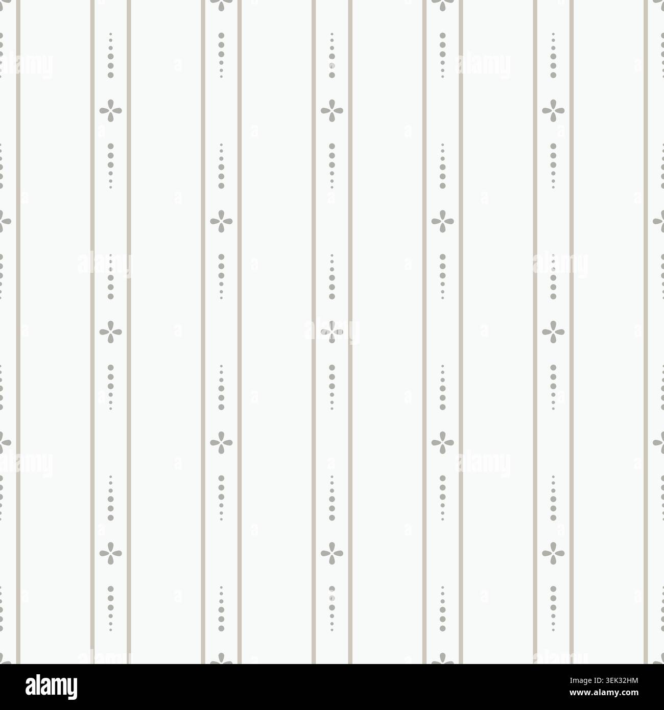 Cottage Stripe Trail seamless pattern background. Stock Vector