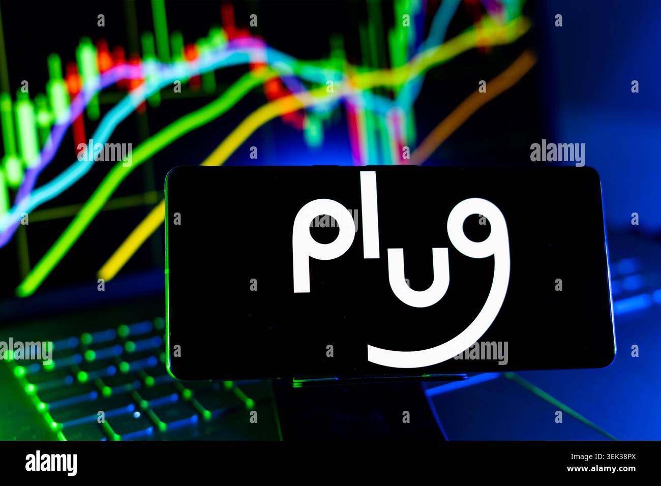 Plug Power Logo Displayed On Mobile Phone With Stock Market Performance ...