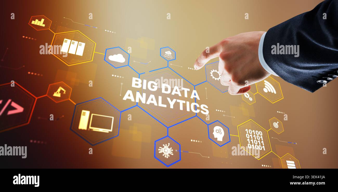 Big Data Analytics Concept, Data Processing and Analysis. Stock Photo