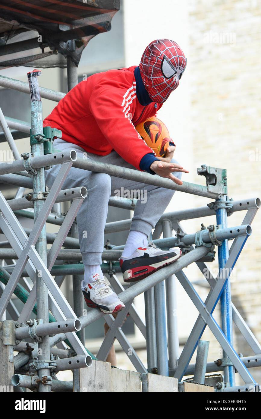 London, UK. 31 May 2026. Pictured: An Arsenal Fan with a Spiderman mask ...