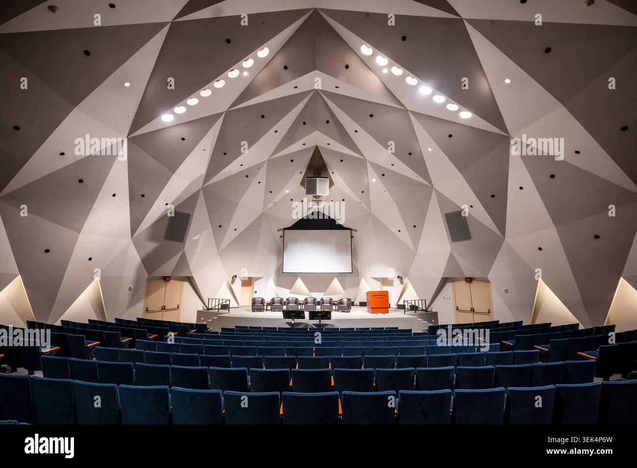 Triangular Auditorium WASHINGTON D.C., United States — The Fred Kavli Auditorium of the ...