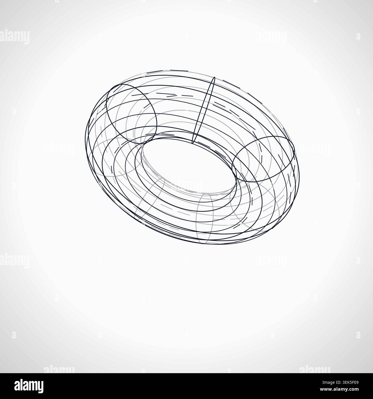 Wire Torus vector background with clean editable vector shapes for microstock and commercial design projects. Stock Vector