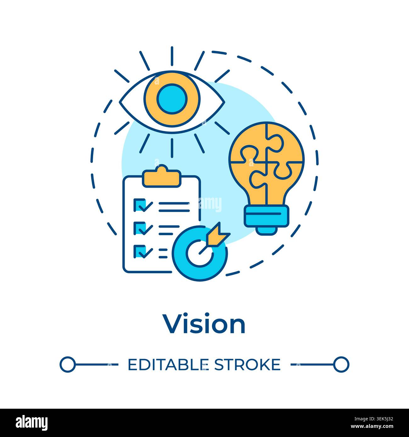 Vision multi color concept icon Stock Vector