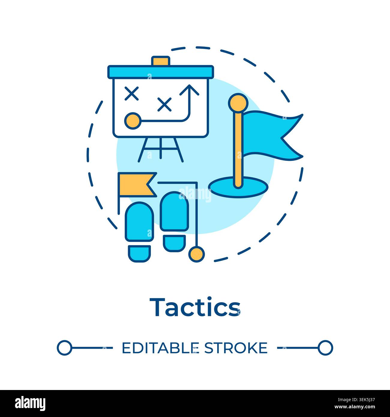 Tactics multi color concept icon Stock Vector