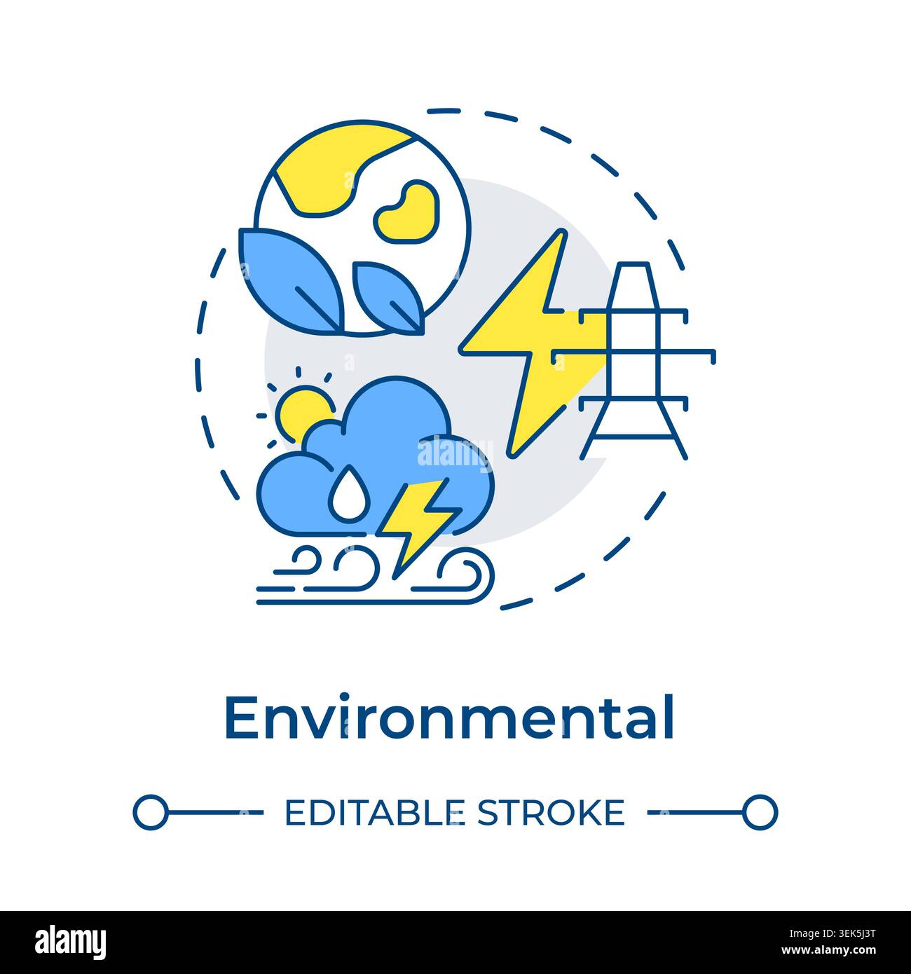 Environmental multi color concept icon Stock Vector