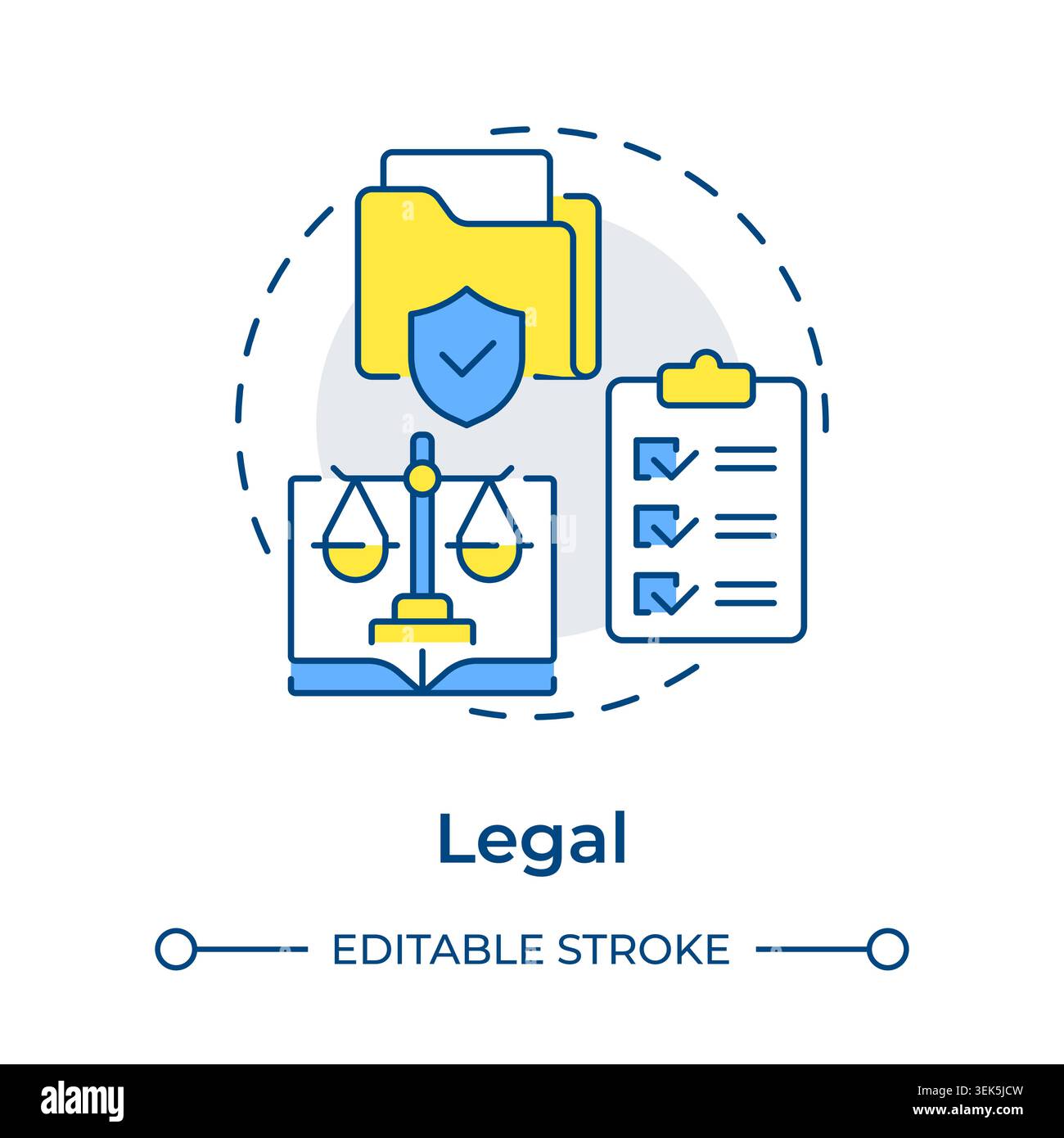 Legal multi color concept icon Stock Vector
