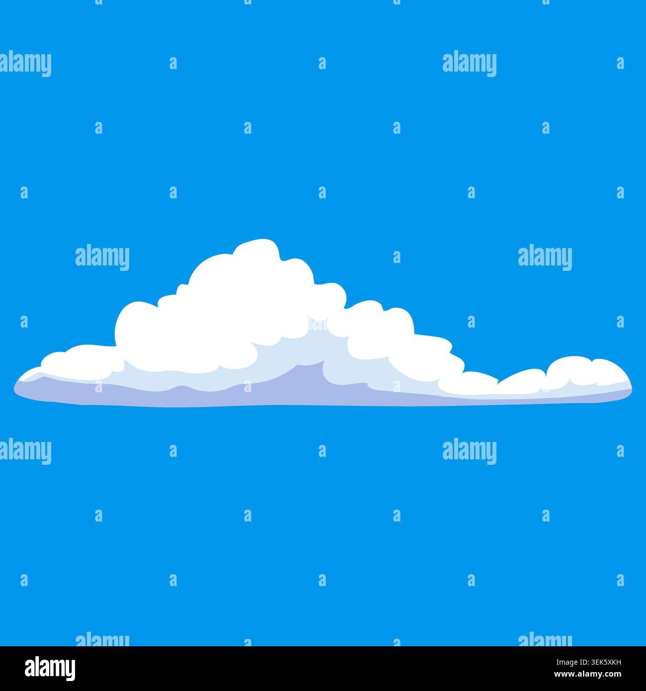 Fluffy cloud white in blue sky Stock Vector