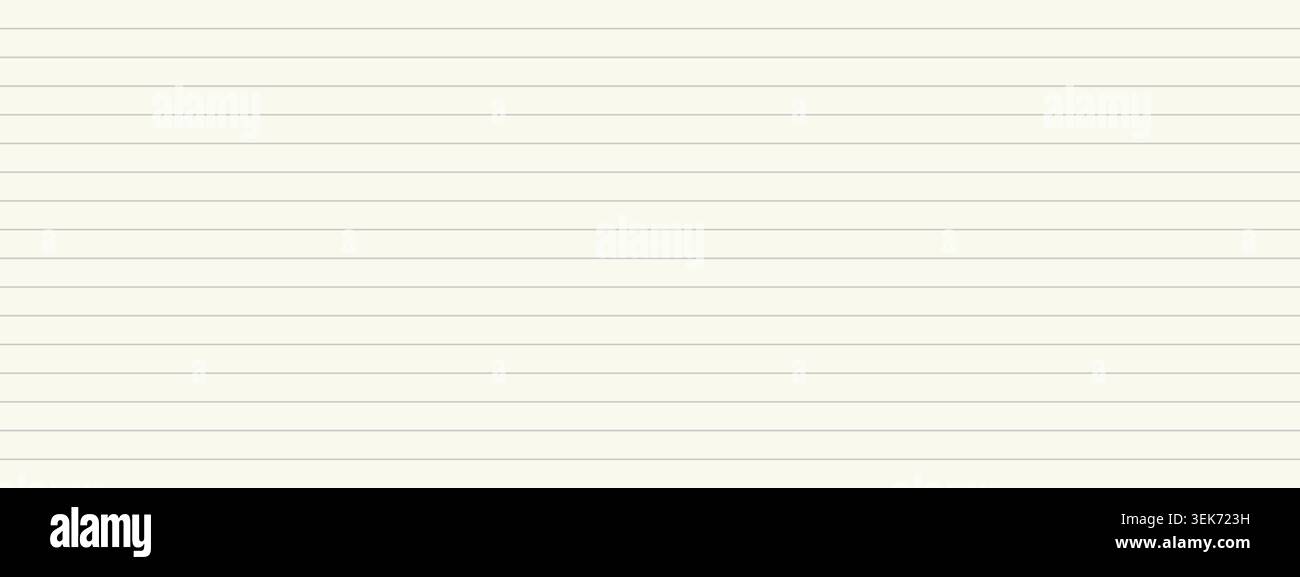 Lined paper pattern for bullet journal. Ruled notebook background. Printable journal sheet with horizontal lines template Stock Vector
