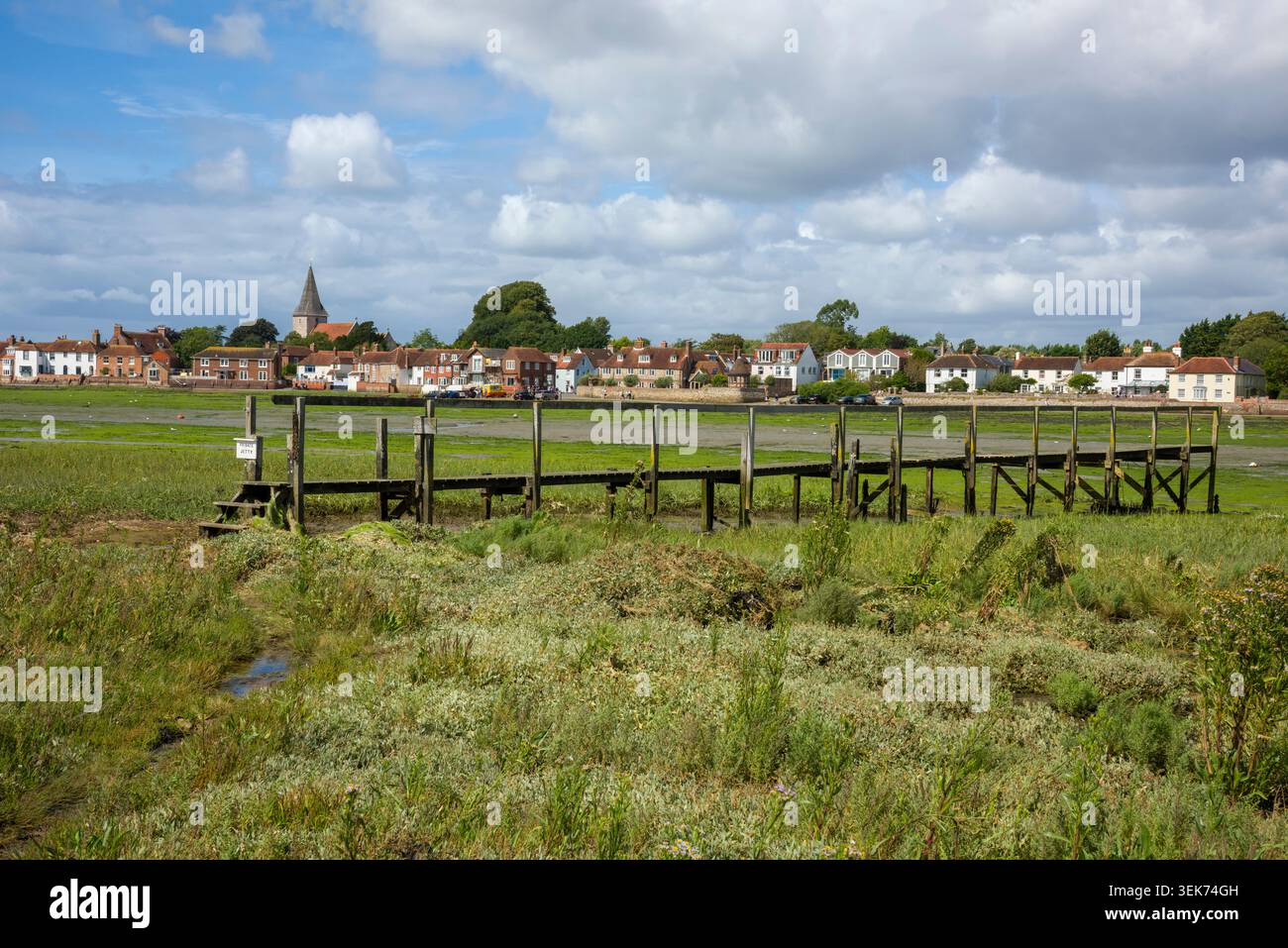 The salt marsh in Chichester Harbour at the village of Bosham, West Sussex, England. Stock Photo