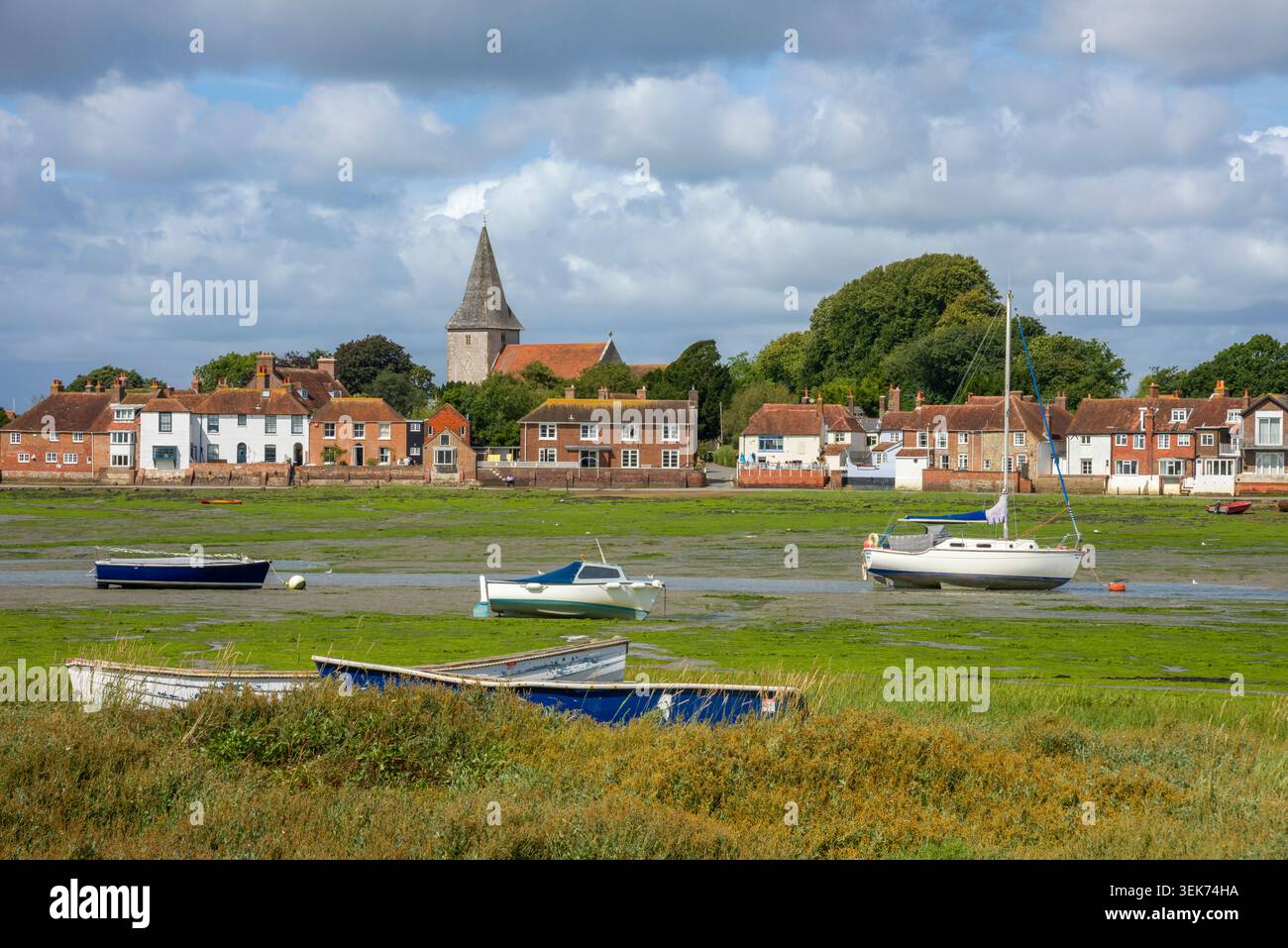The salt marsh in Chichester Harbour at the village of Bosham, West Sussex, England. Stock Photo