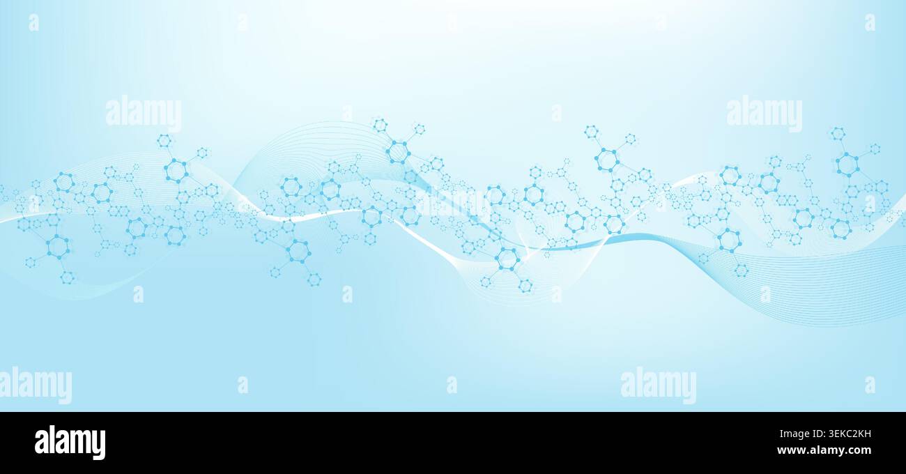 Hexagonal abstract background. Big Data Visualization. Global network connection. Medical, technology, science background. Vector illustration. Stock Vector