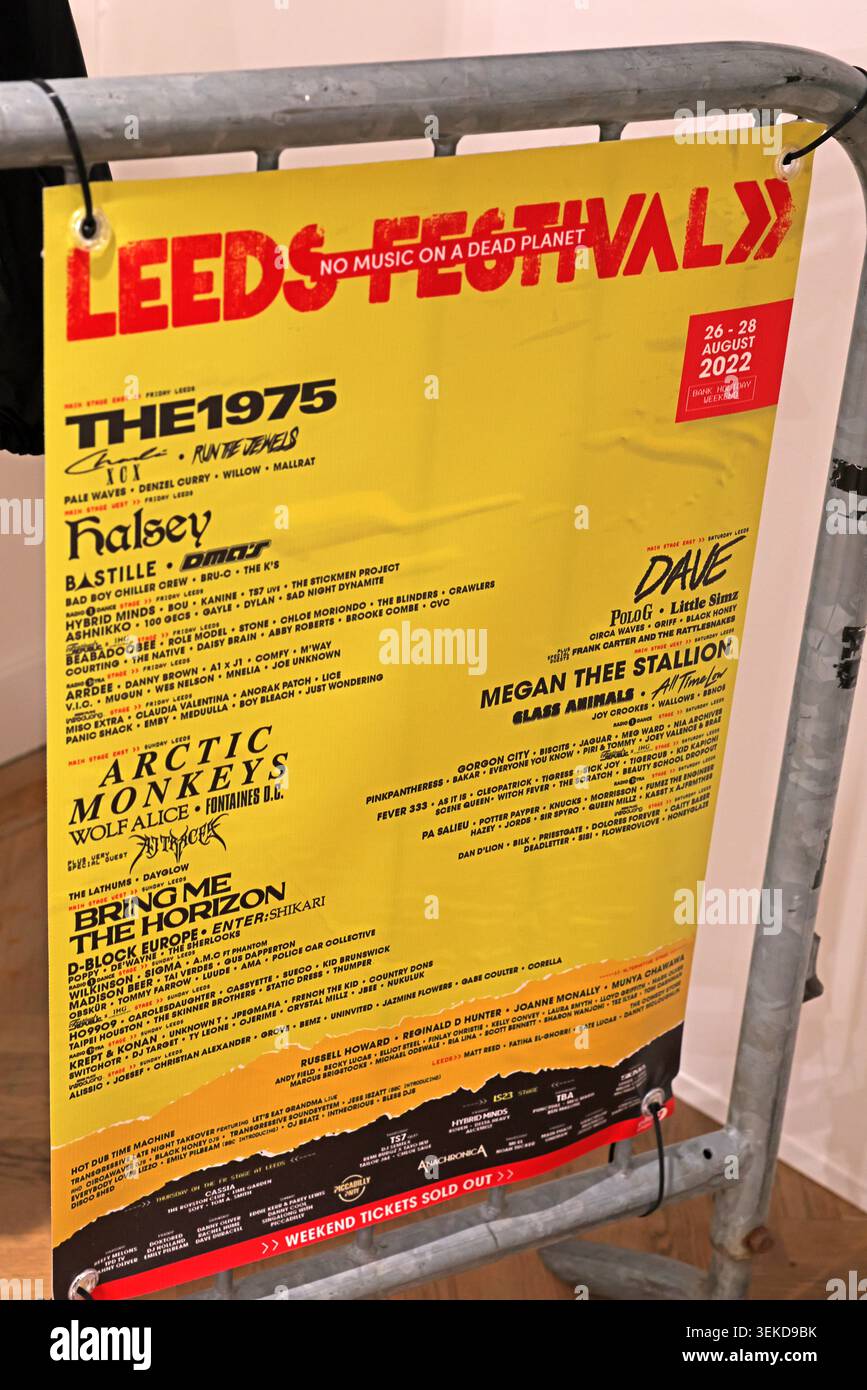 Leeds International Film Festival poster displayed in Leeds, West Yorkshire, England, UK. Stock Photo