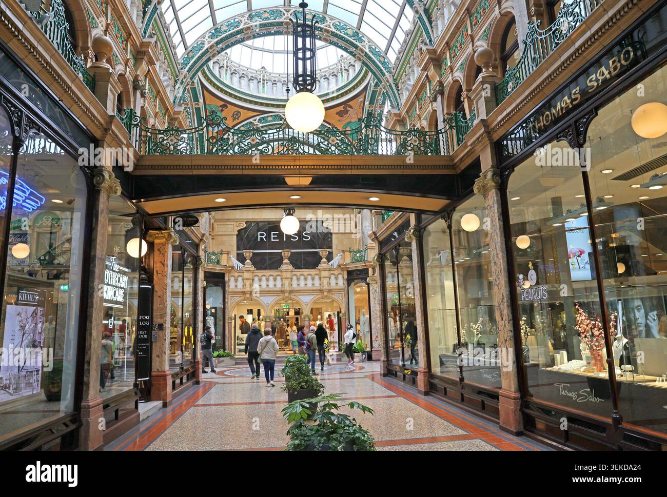 County Arcade in the Victoria Quarter, Victoria Leeds, West Yorkshire, England, UK. Stock Photo