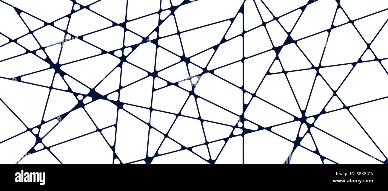 Straight diagonal lines background. Chaotic geometric polygon pattern. Abstract irregular mosaic texture design. Random stripe grid web backdrop. Vector line intersection wallpaper Stock Vector