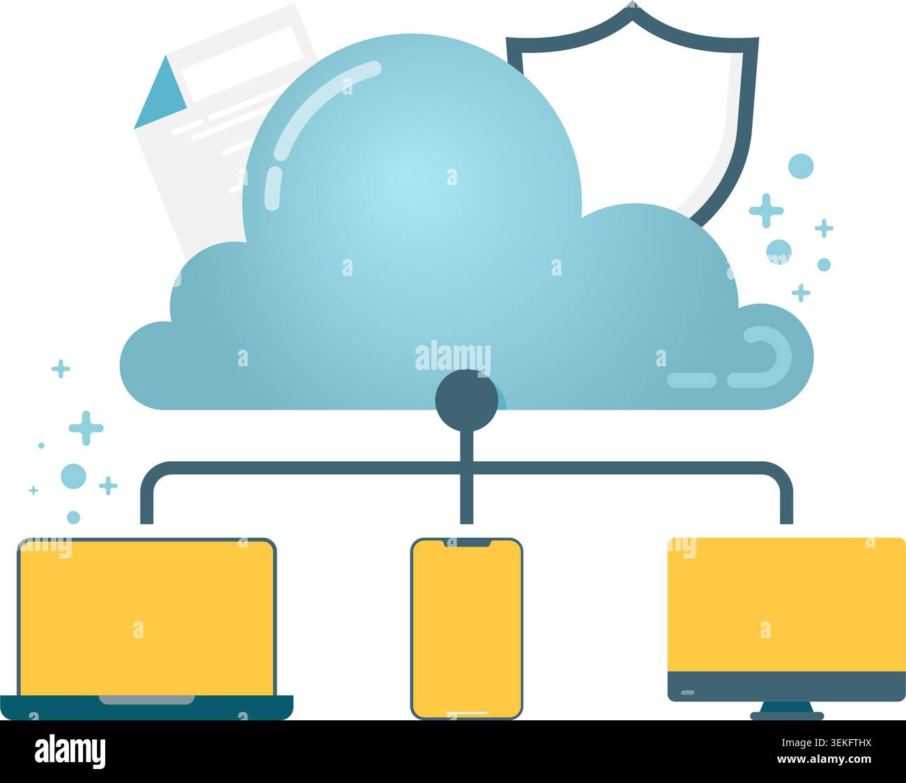 cloud computing concept. cloud storage Stock Vector