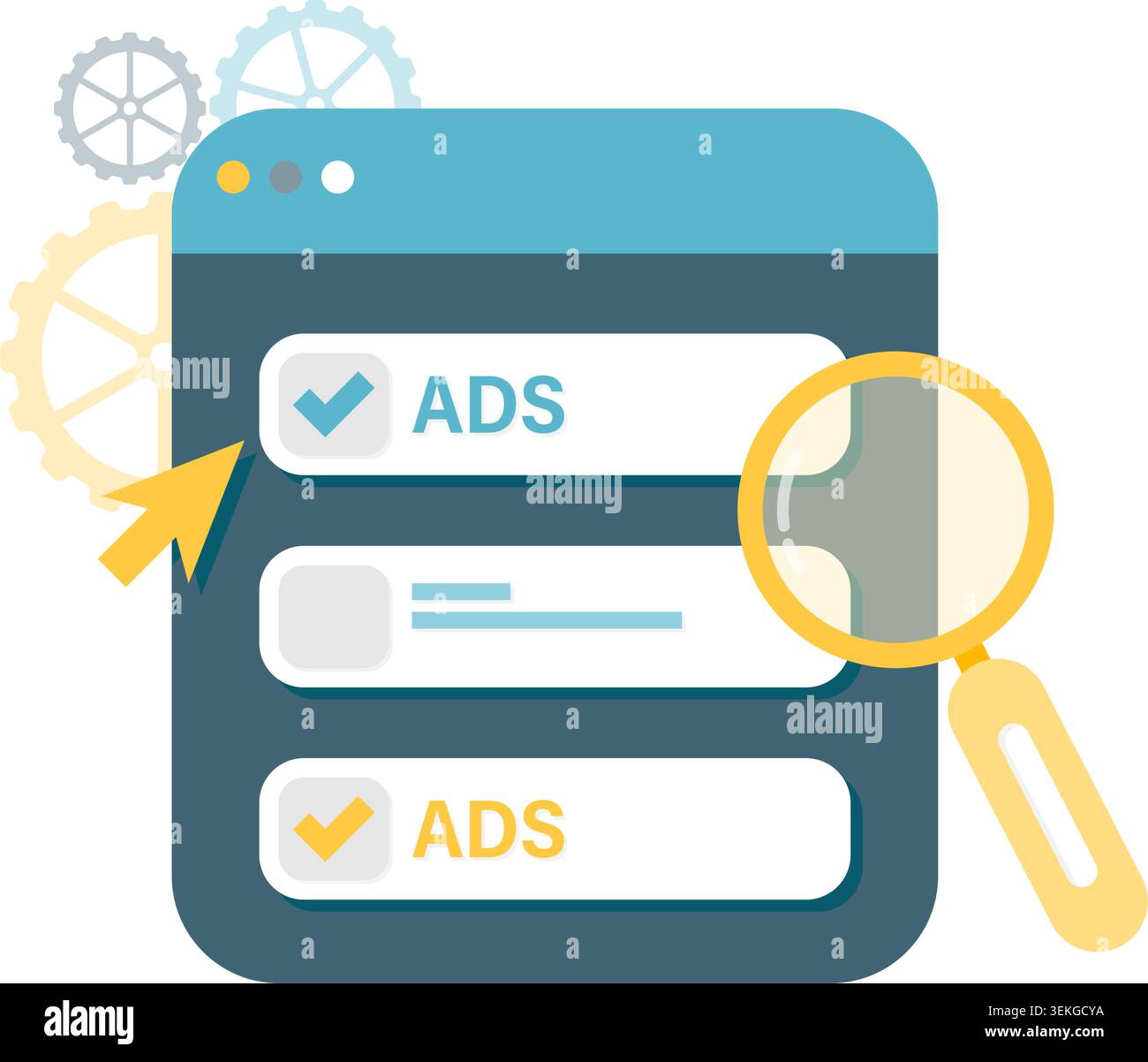 Ad optimization and brand promotions Stock Vector