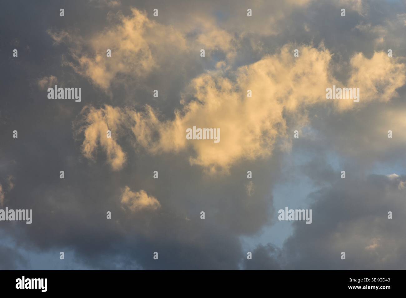 Dramatic sunset cloudy sky background Stock Photo