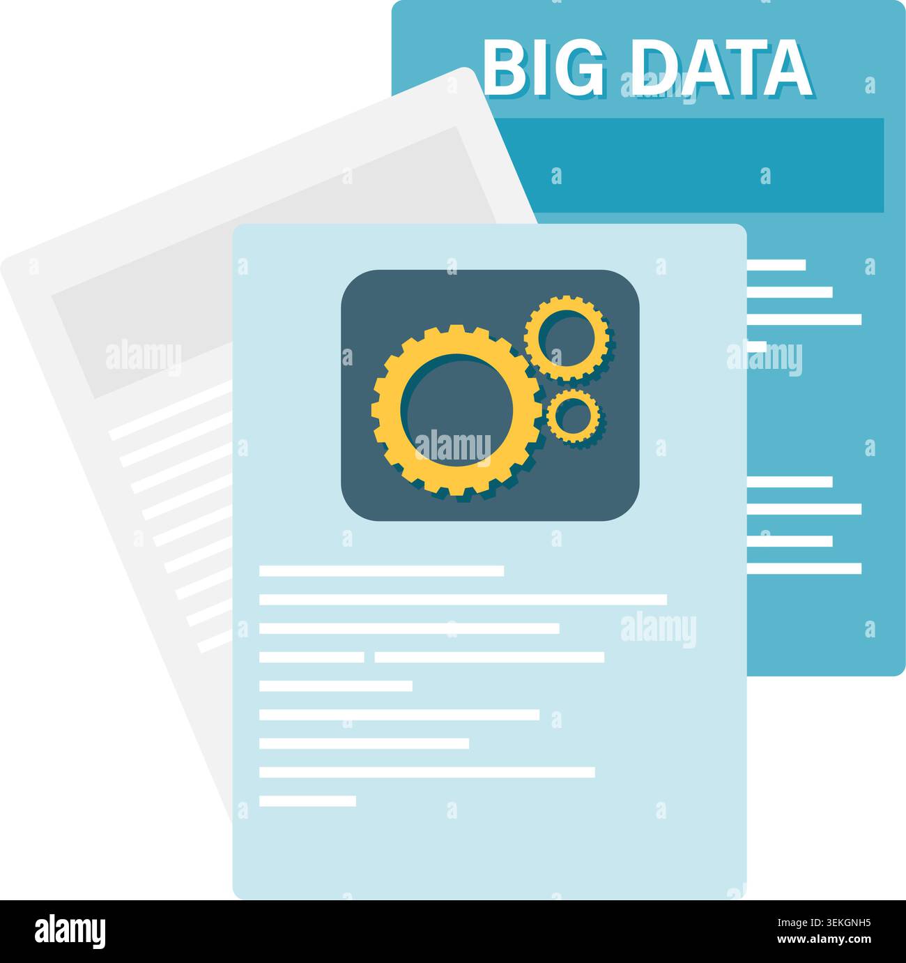 Technology and data documents Stock Vector