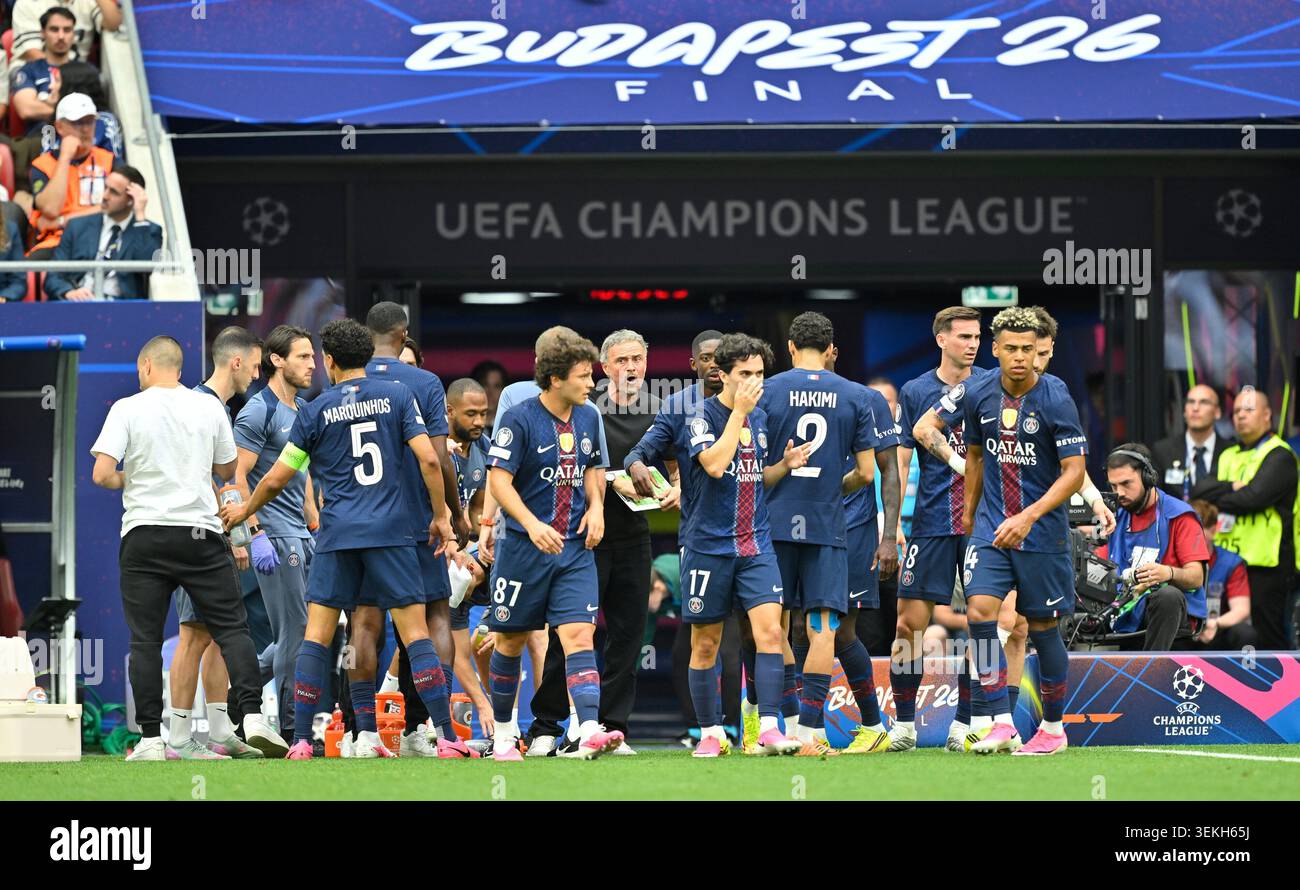 Trainer [coach] Luis Enrique (PSG) with team Budapest, May 30, 2026 ...