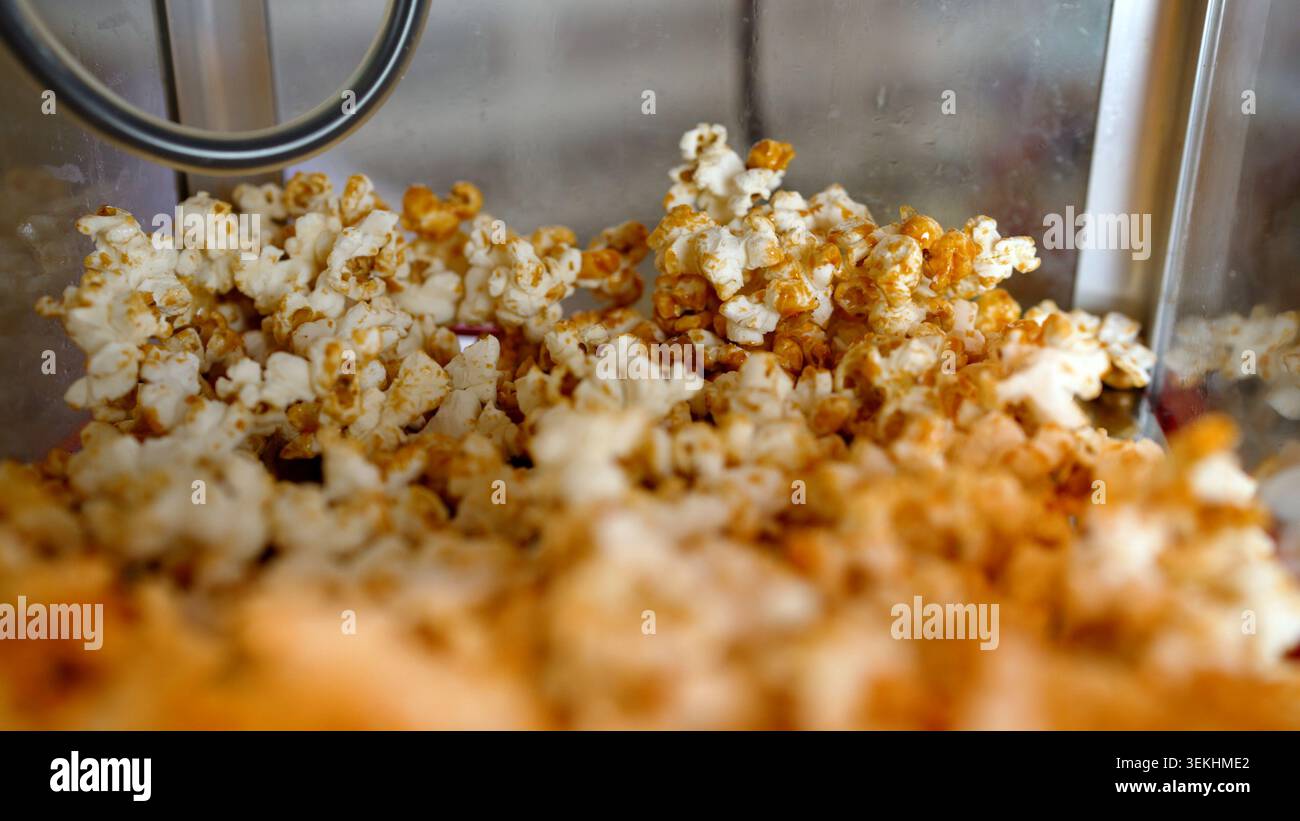 Close Up Of Popcorn In Machine Stock Photo