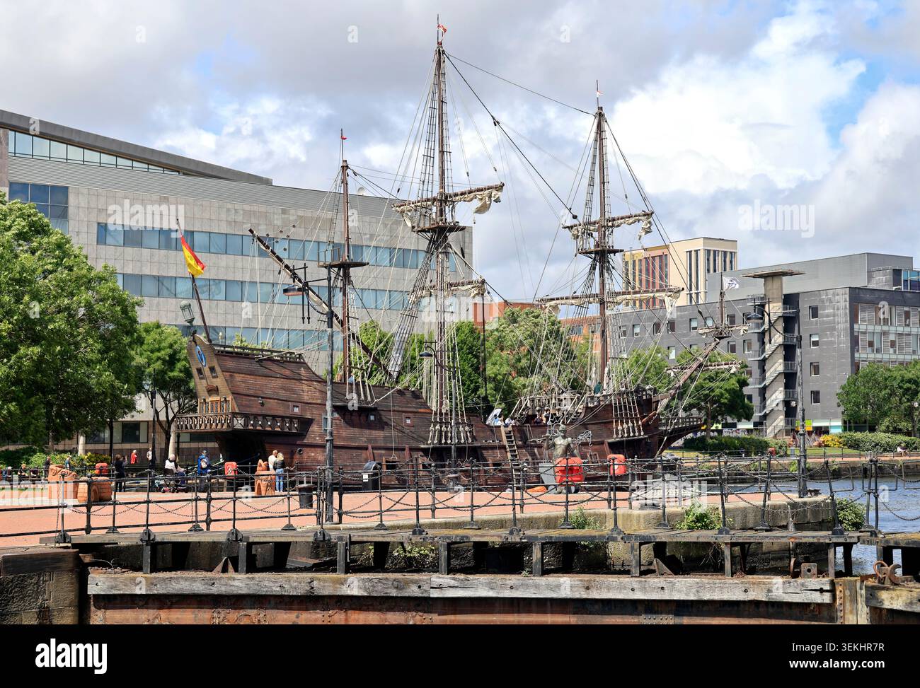The 55-metre-long Galeón Andalucía, a replica of a Spanish galleon ...