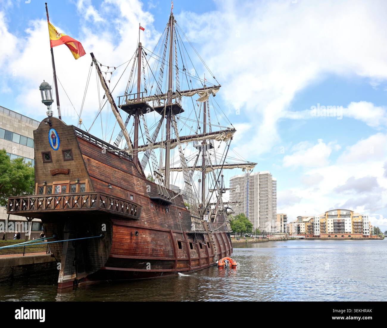 The 55-metre-long Galeón Andalucía, a replica of a Spanish galleon ...