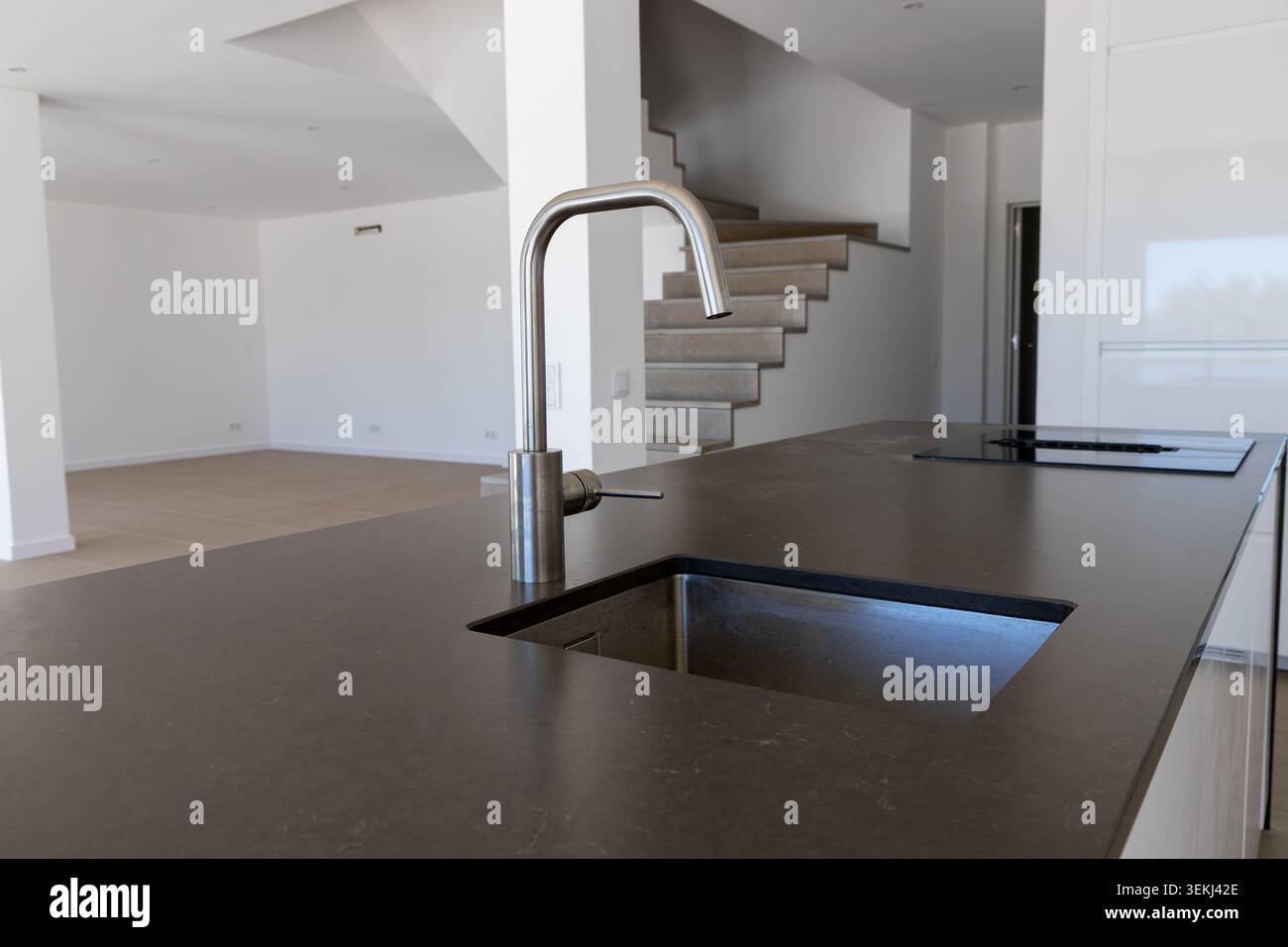 Minimalist kitchen design integrated architectural hi-res stock ...