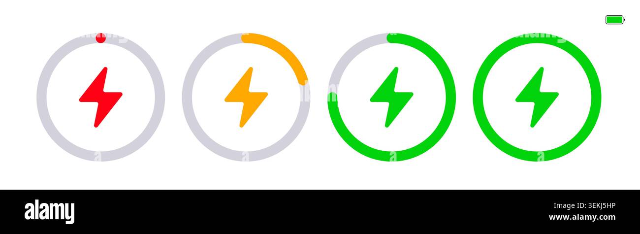 Charging battery. Power charger icon Stock Vector