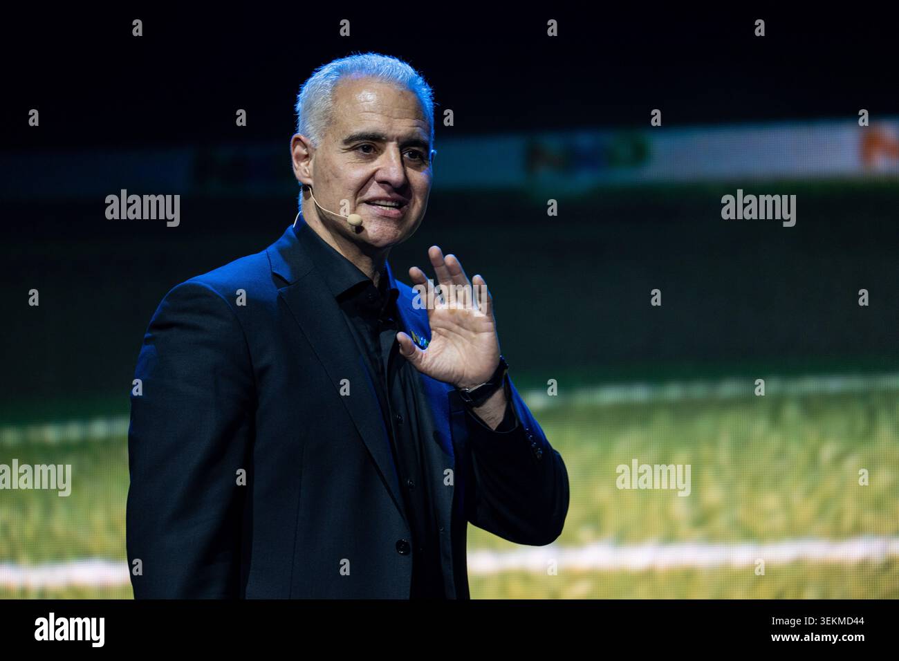 Rafael Sotomayor, CEO of NXP Semiconductors speaking at a keynote at ...