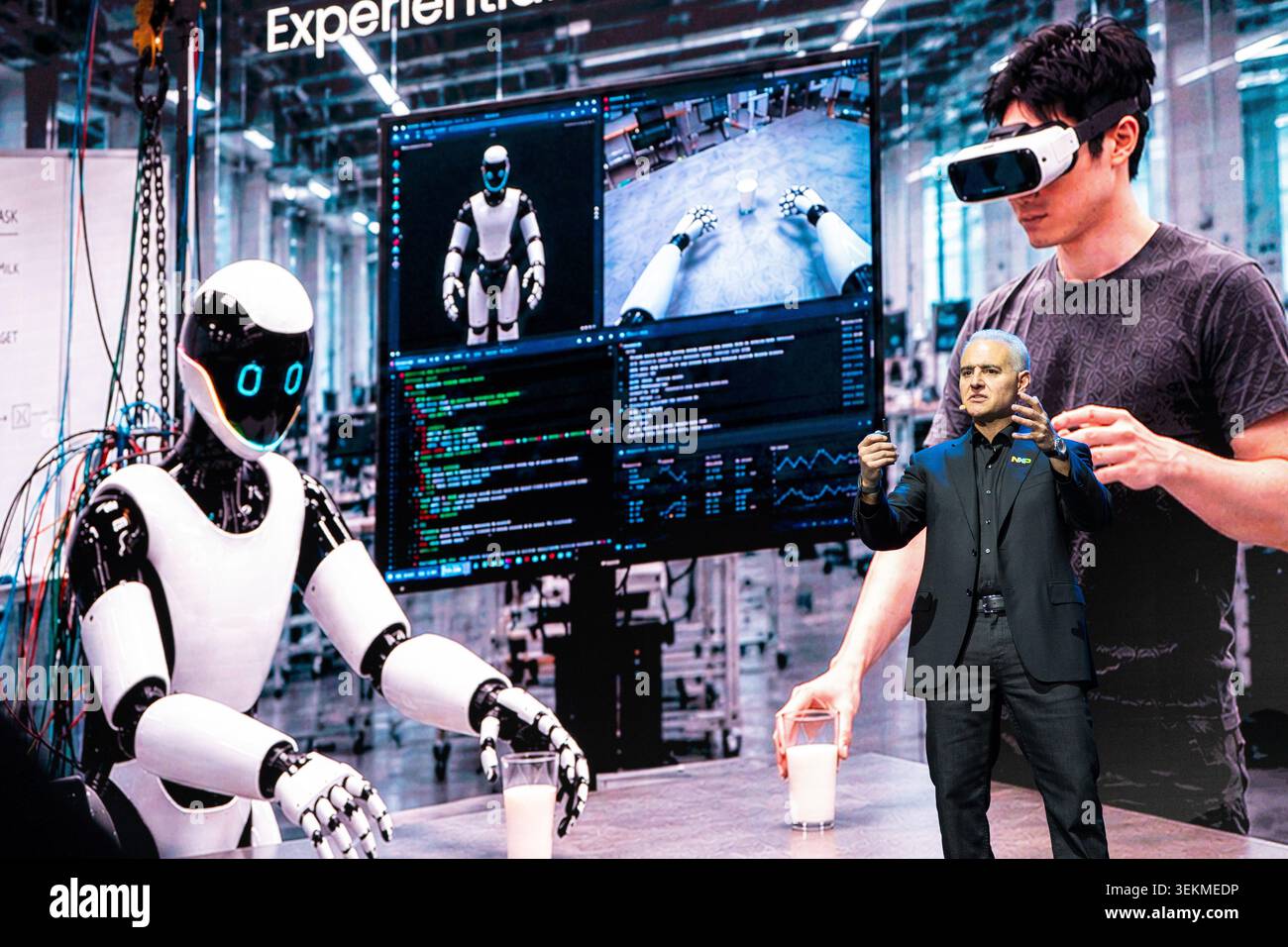 Rafael Sotomayor, CEO of NXP Semiconductors speaking at a keynote at ...