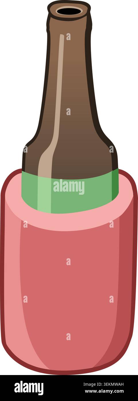 Beer Bottle in cozy Stock Vector