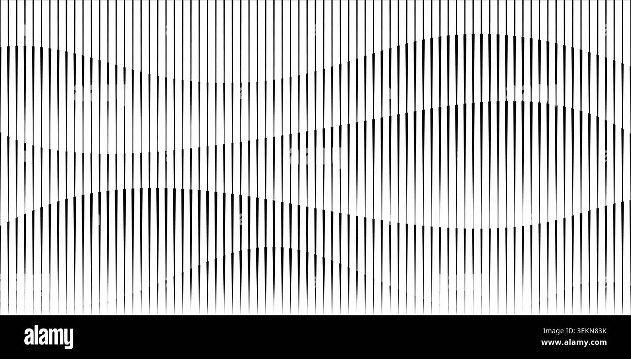 Abstract geometric waves line pattern on white background. Modern texture design with flowing lines. Vector illustration Stock Vector
