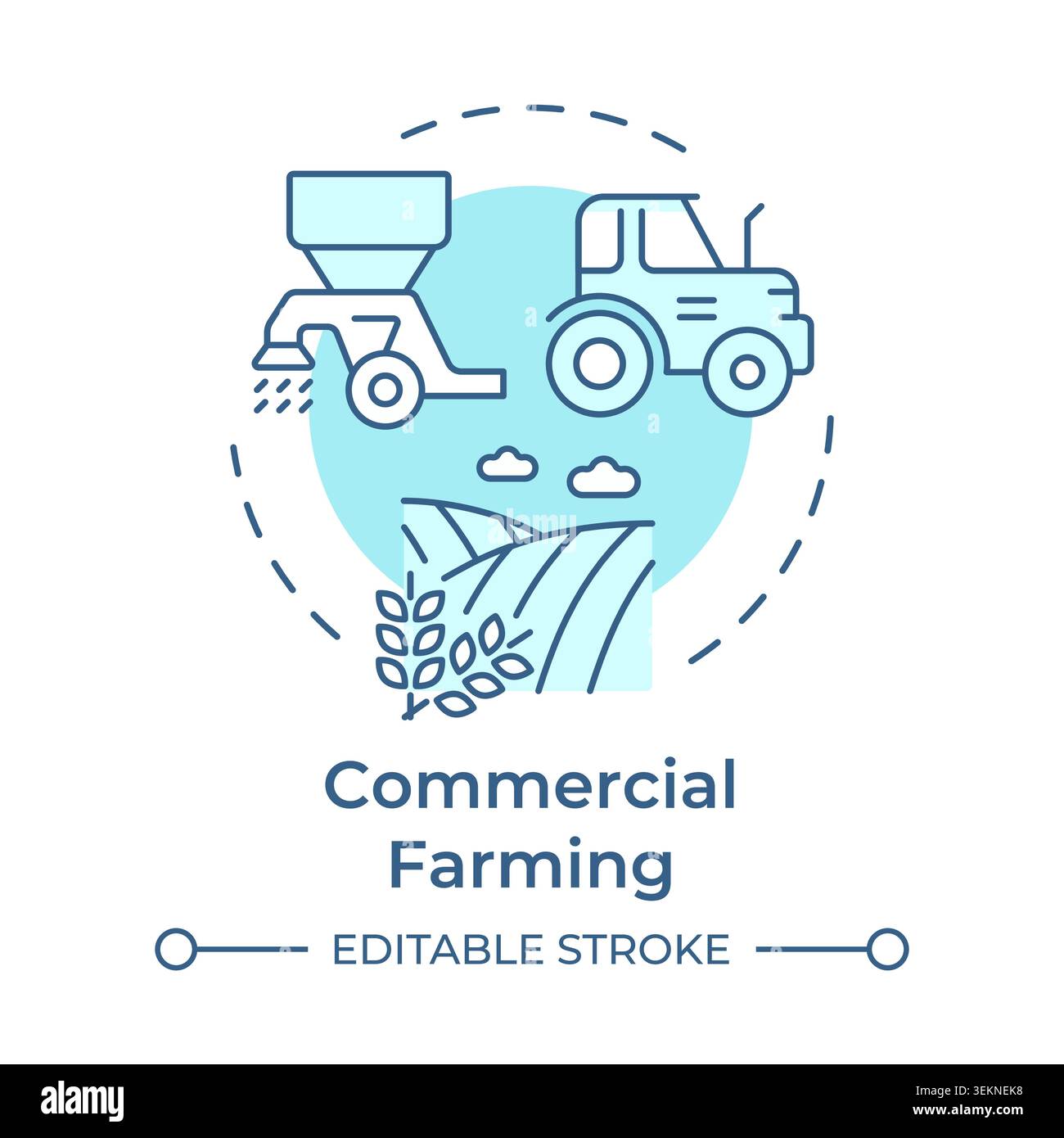 Commercial soft blue concept icon Stock Vector
