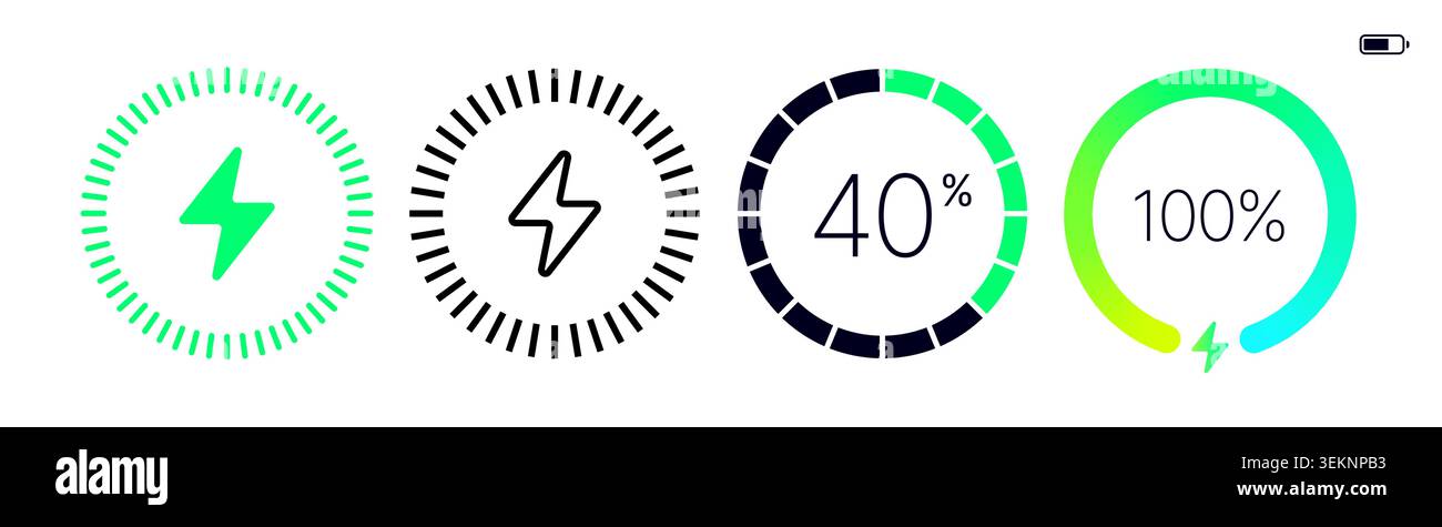 Charging battery. Power charger icon Stock Vector