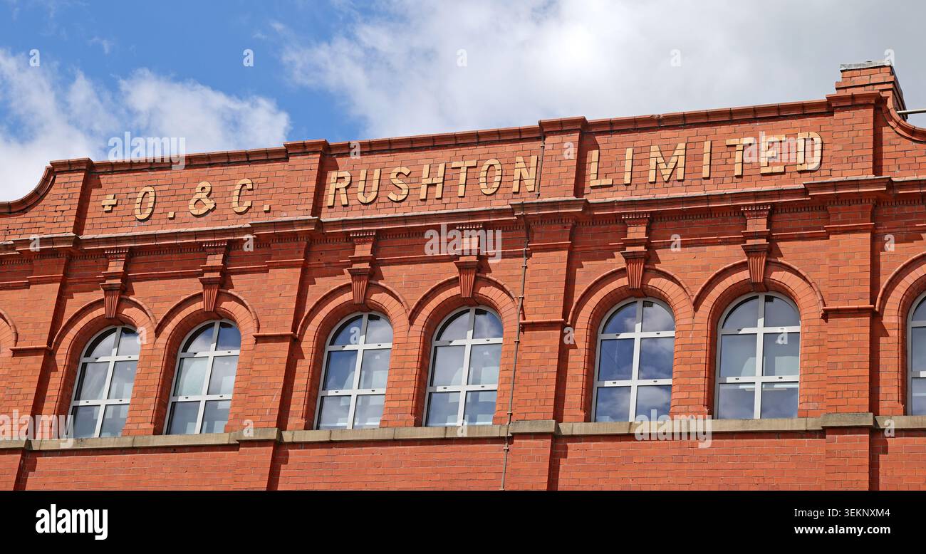 Rushton's Warehouse on New Market Street in Wigan town centre, Greater Manchester, England, UK. Stock Photo