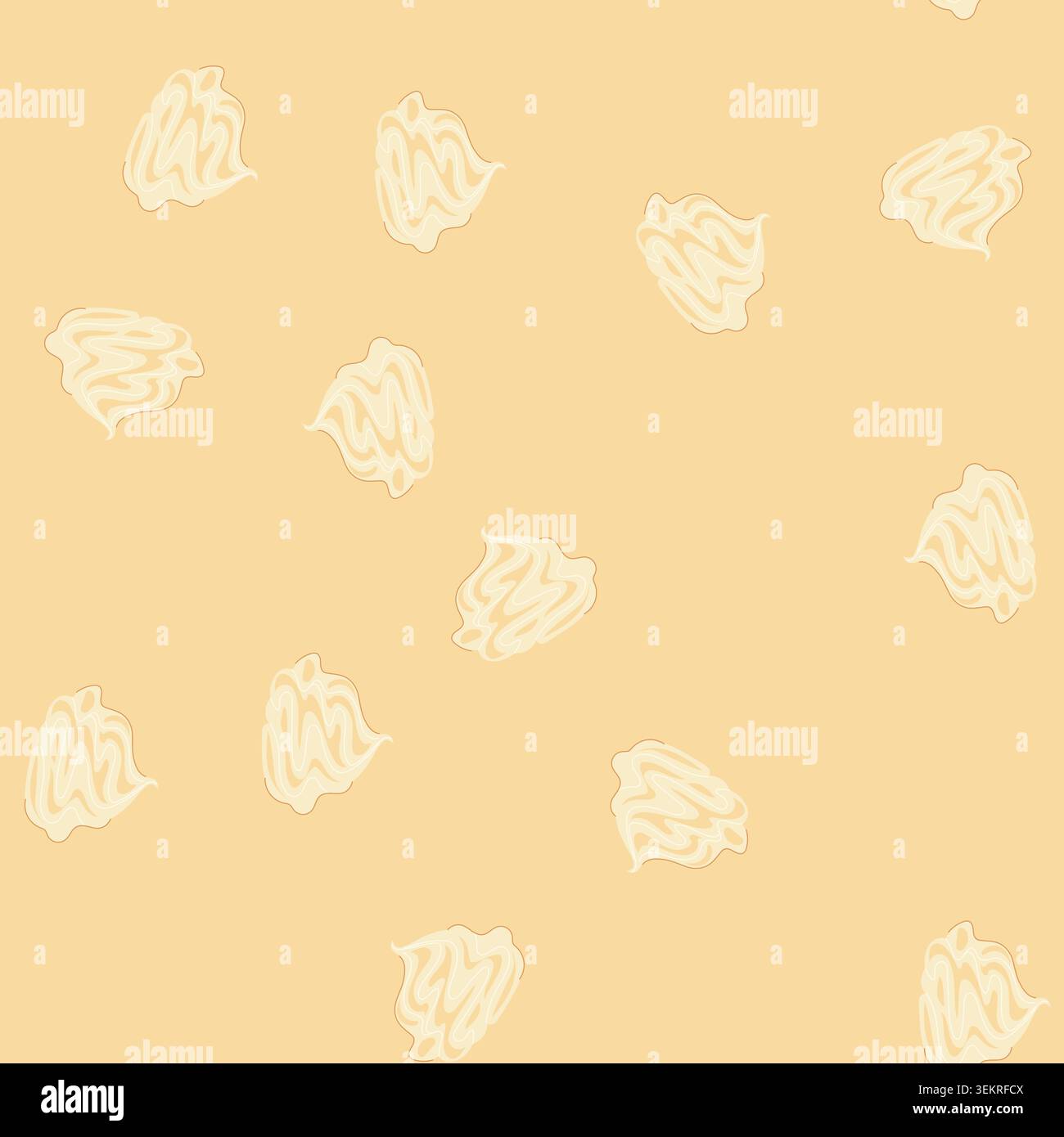 seamless pattern custard meringue cartoon vector Stock Vector