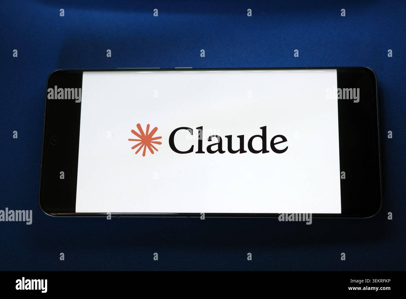 Claude logo displayed on a smartphone screen Stock Photo