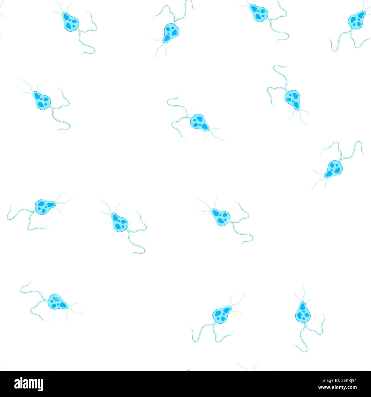 pattern protozoa parasite cartoon vector Stock Vector